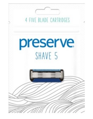 preserve shave 5 cartridges | 4 blades