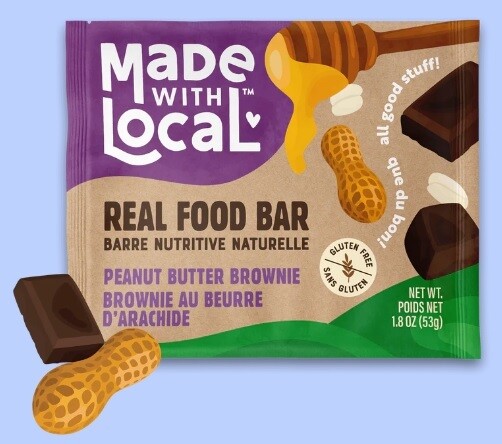 made with local peanut butter brownie