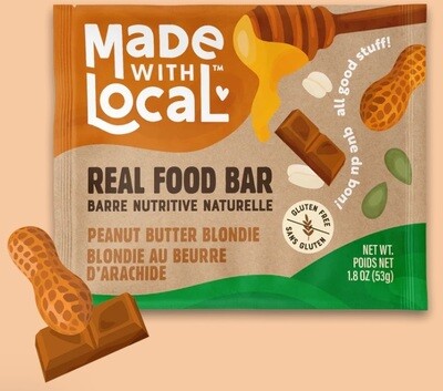 made with local peanut butter blondie