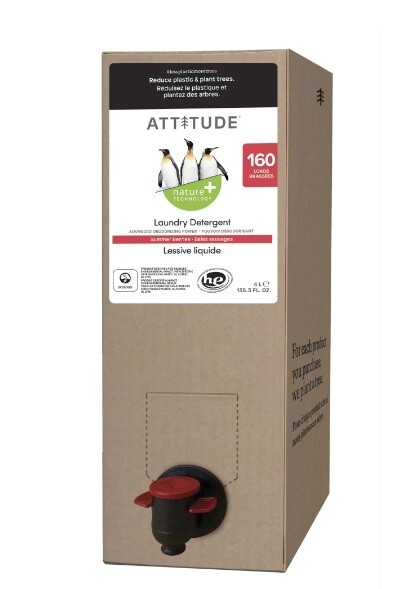 attitude laundry detergent refill - summer berries | 160 loads