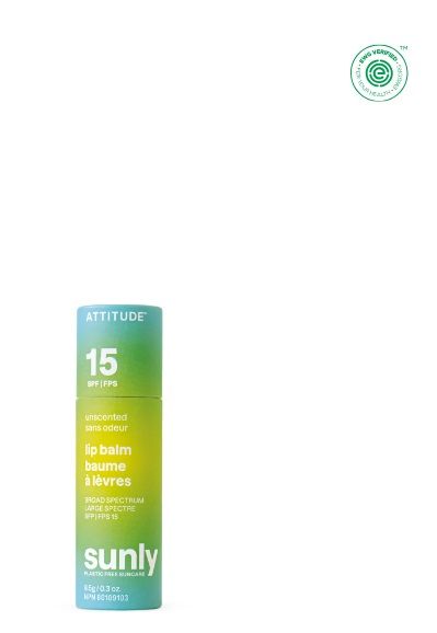 attitude sunly tinted lip balm | unscented | spf15