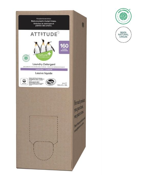 attitude laundry detergent - lavender | 160 loads