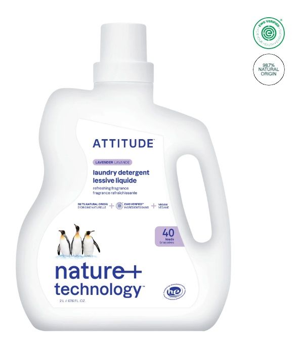 attitude laundry detergent - lavender | 40 loads