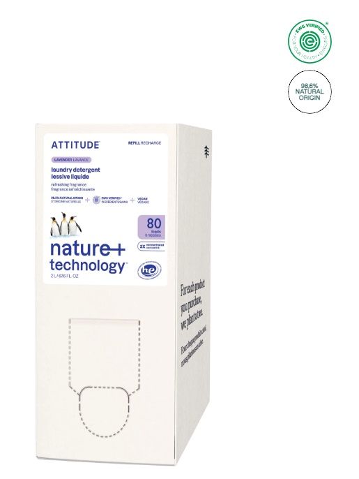 attitude laundry detergent refill | lavender | 80 loads