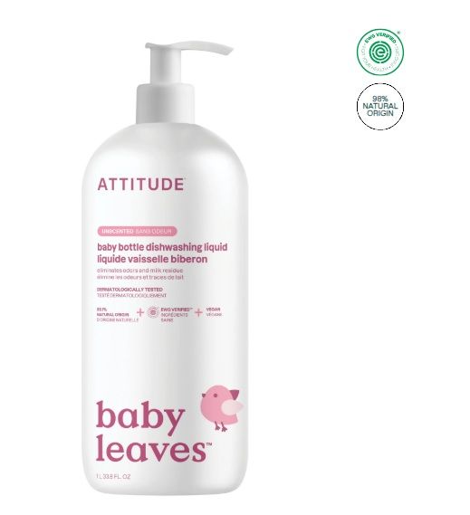 attitude baby bottle dish soap | unscented | 1L