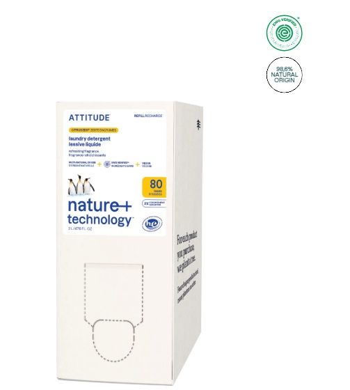 attitude laundry detergent refill | citrus zest | 80 loads