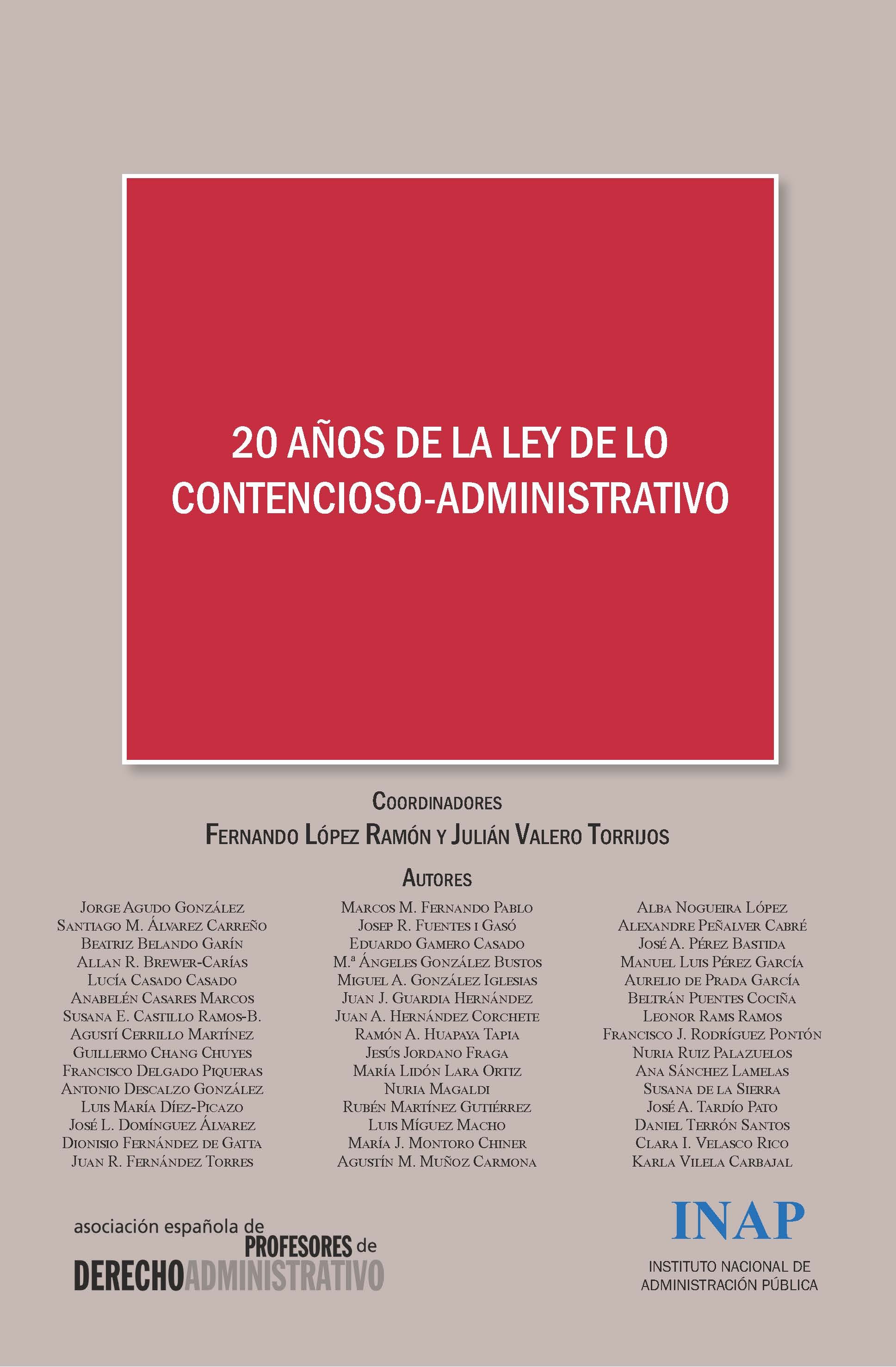 20 años de la Ley de lo Contencioso-Administrativo