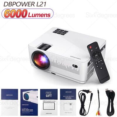 DBPOWER Video Projector LCD 6000L 1080P Full HD