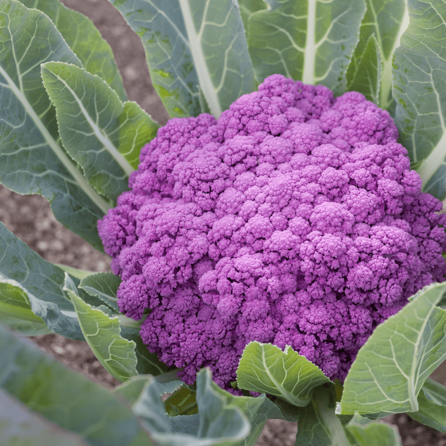 This is Brassica oleracea. The common name for this is Purple Sicilian Cauliflower. Whimsy and Wonder Seeds sells the freshest of heirloom seeds, vegetable seeds and rare garden seeds. Check this Purple Sicilian Cauliflower (Brassica oleracea) out along with all of our Heirloom vegetables and rare garden plant seeds here at Whimsy and Wonder Seeds. We ship these garden seeds from Canada to anywhere in the World.
