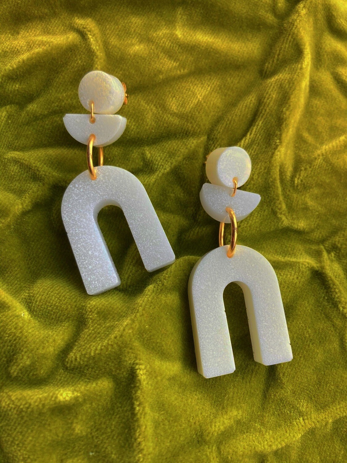 Contemporary breastmilk earring