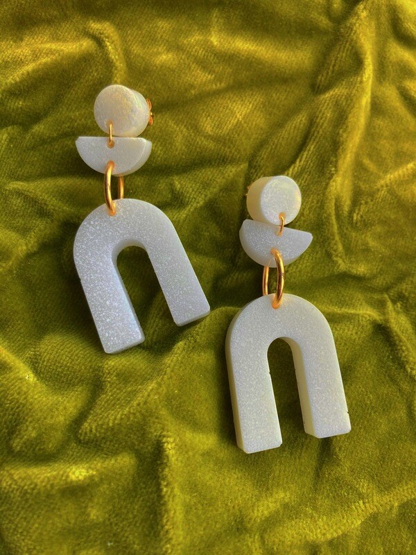 Contemporary breastmilk earring