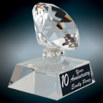 Crystal Diamond on Clear Base