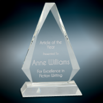 Medium Crystal Triangle on Clear Base