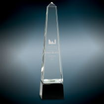Large Obelisk Crystal on Black Base