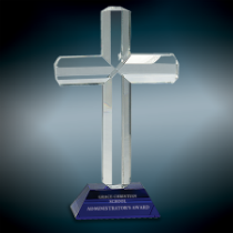 Crystal Cross on Blue Base