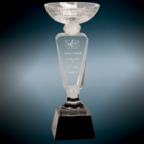 Crystal Cup with Black Pedestal Base