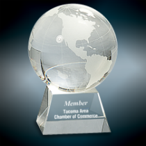 Crystal Globe on Clear Base