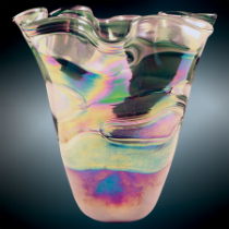 Multi-Colored Art Glass Vase