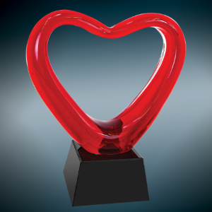 Red Heart Art Glass