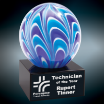 Two-Tone Blue &amp; White Sphere