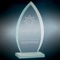 Oval Jade Glass Award