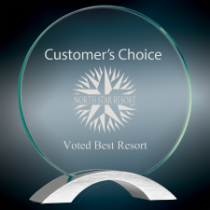 Round Cosmic Glass Standup Award