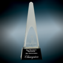Crystal 3D Golf Spire on Black Base