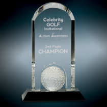 Crystal Dome with Inset Golf Ball