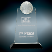 Crystal Tablet with Inset Golf Ball