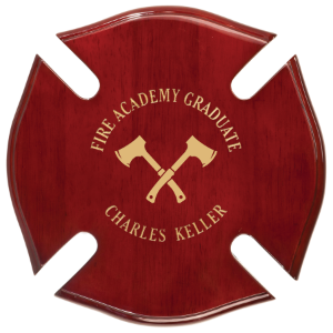 Rosewood Piano Finish Maltese Cross Plaque