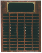 Genuine Walnut Step Edge Perpetual Plaque (45-102 Plates)