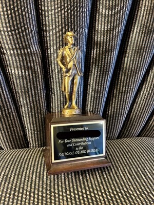10&quot; Small Minuteman on Walnut Finish Base Including Engraving