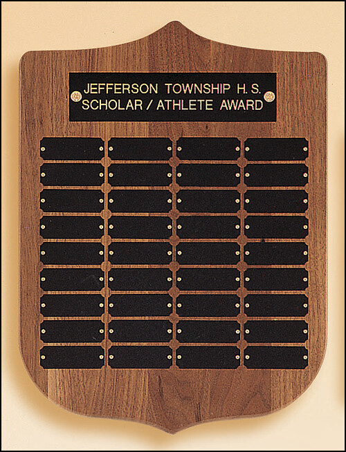Walnut perpetual plaque