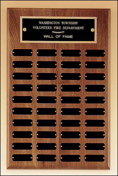 Perpetual plaque with 40 black brass plates