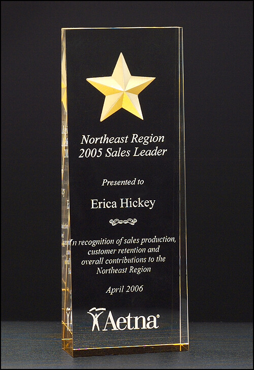 Constellation Series - etched star with gold paint-fill and mirrored bottom