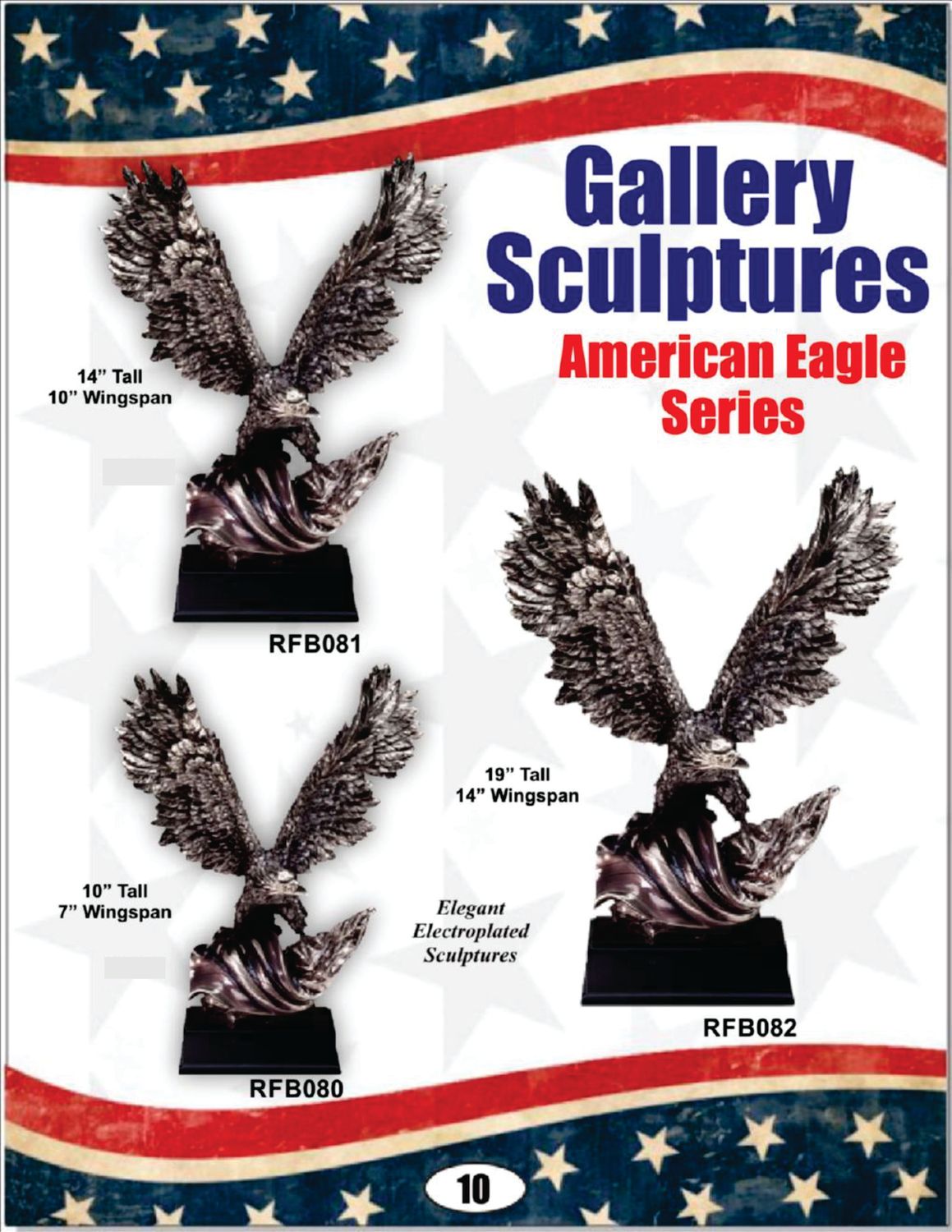 Antique Silver American Eagle on Base
