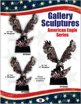 Antique Silver American Eagle on Base
