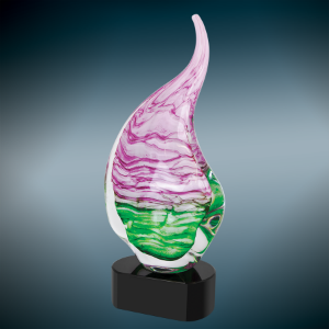 Pink/Green Art Glass