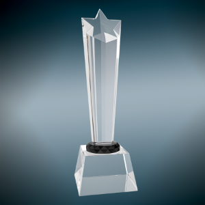 Medium Crystal Rising Star with Clear Base