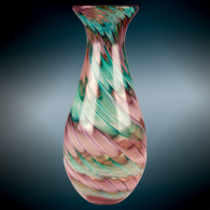 Swirl Art Glass Vase