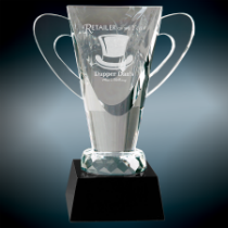 Crystal Cup with Black Pedestal Base