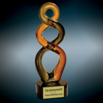 Brown Twist Art Glass