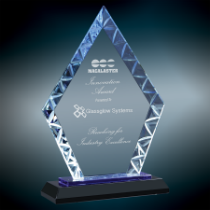 Diamond Accent Glass on Blue &amp; Black Base