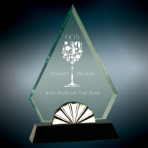Large Horizon Glass with Silver Trim