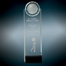 Crystal Standup with 3D Golfer