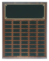 Genuine Walnut Step Edge Perpetual Plaque (45-102 Plates)