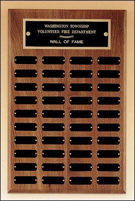 Perpetual plaque with 40 black brass plates