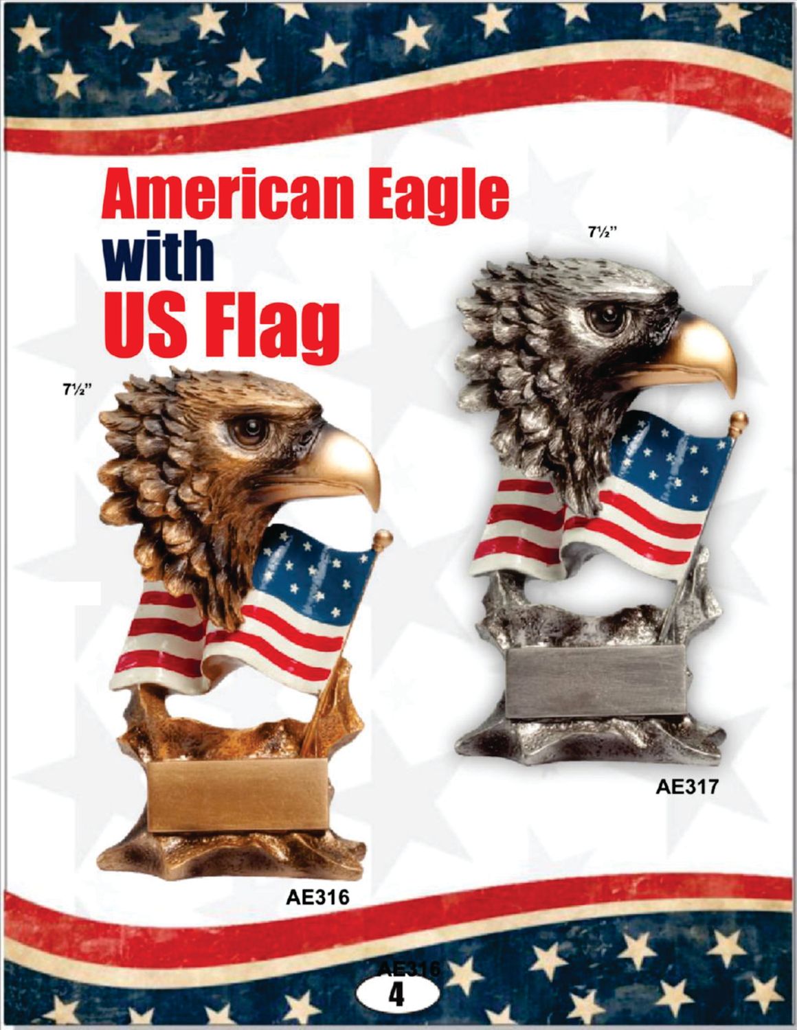 American Eagle with US Flag