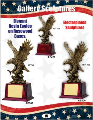 Resin Eagle on Rosewood Base
