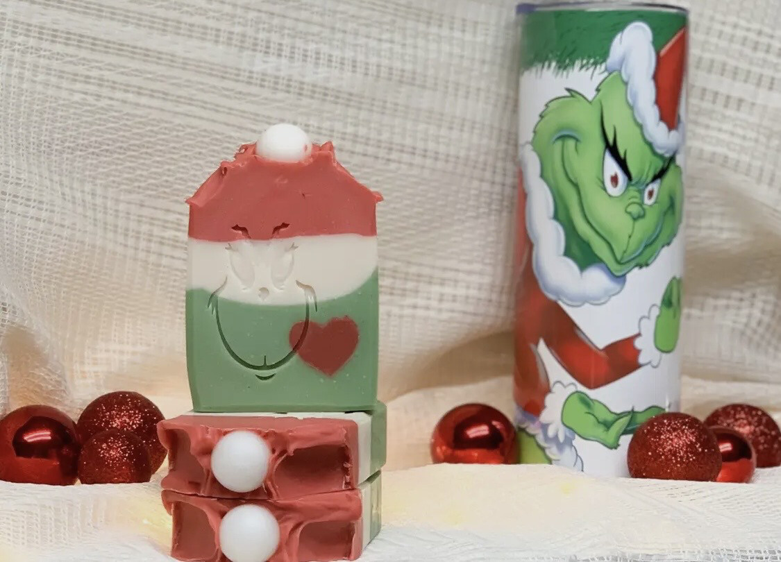 Holiday &quot;Merry Grinchmas&quot; Handmade Soap